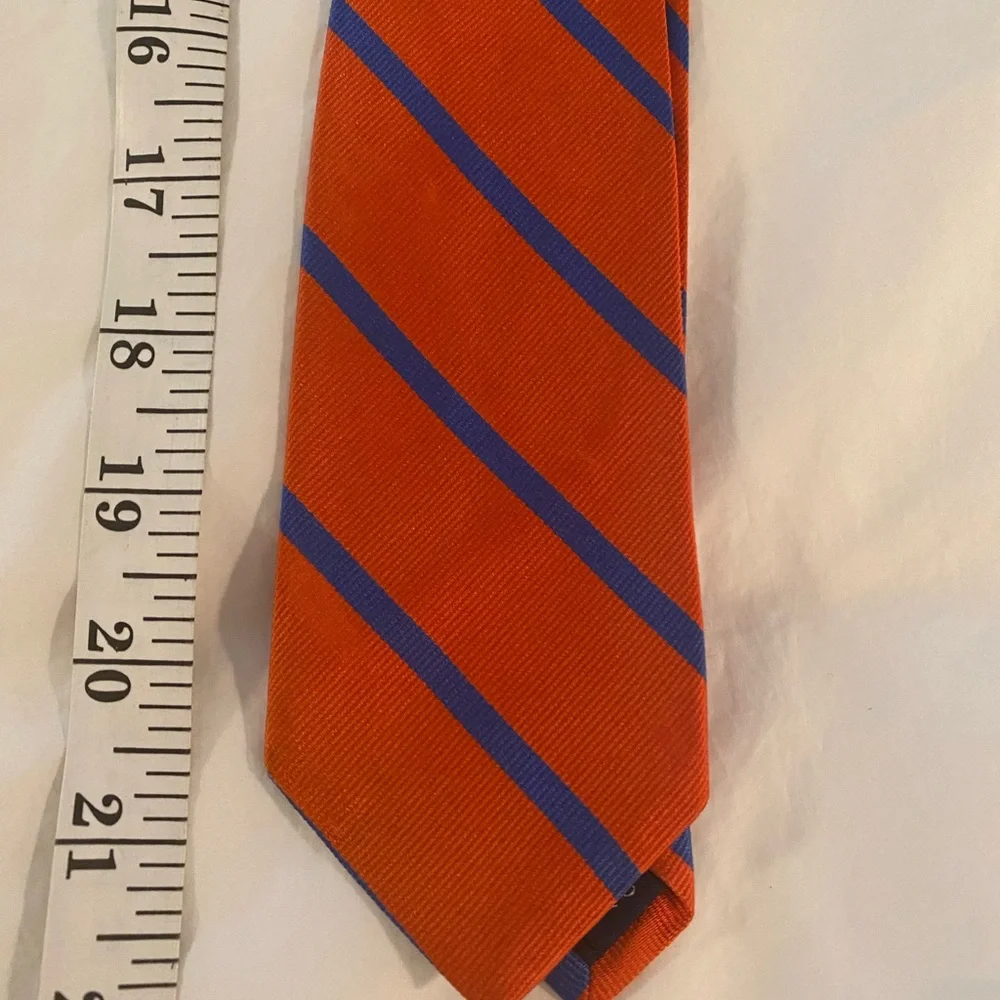 Boys orange striped tie